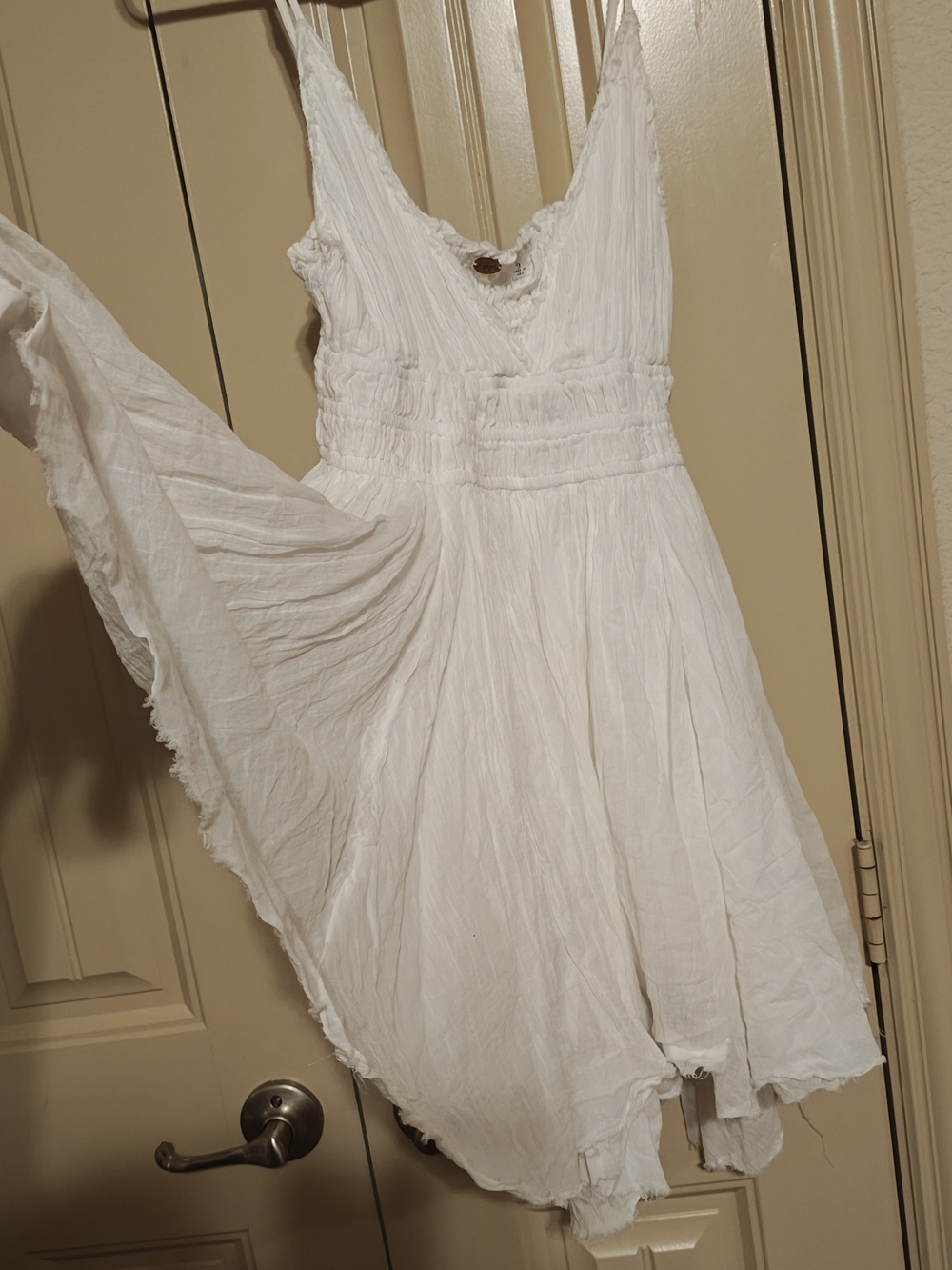 NWT Free People FP One Delia Slip Dress Women's Large Ivory V-Neck Boho Fairy - Picture 4 of 14